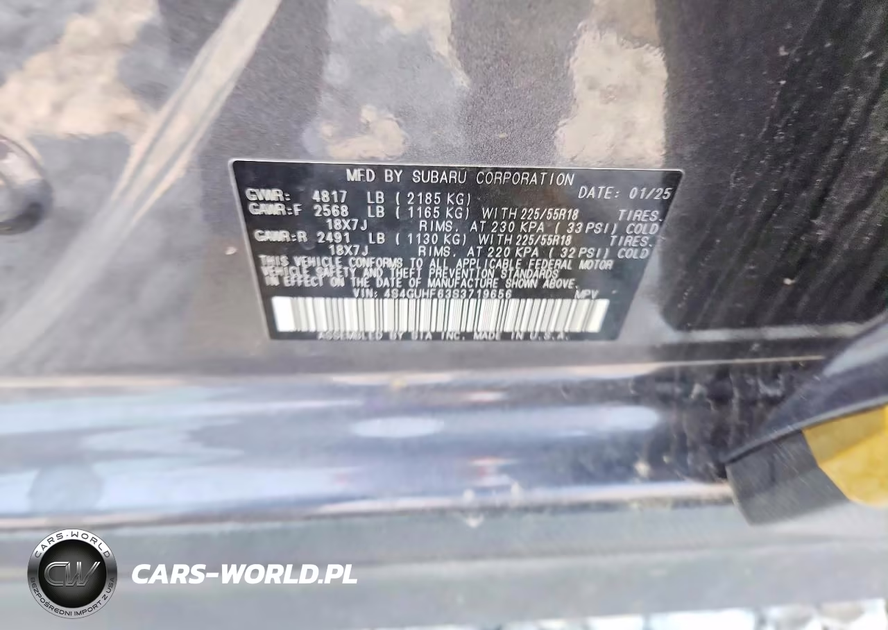 2025 Subaru Crosstrek Sport VIN:4S4GUHF63S3719656 - 13