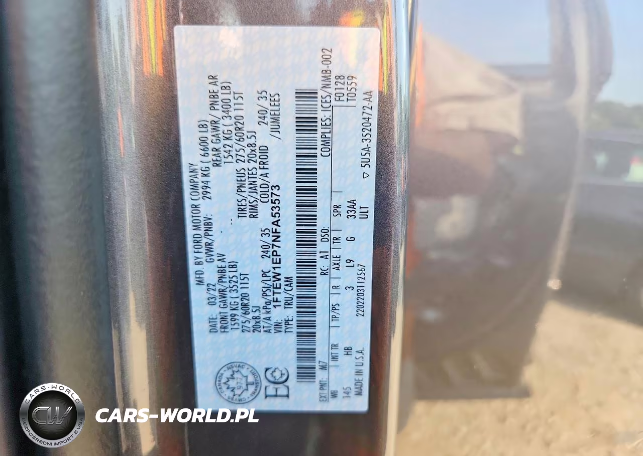 2022 Ford F150 Supercrew VIN:1FTEW1EP7NFA53573 - 12