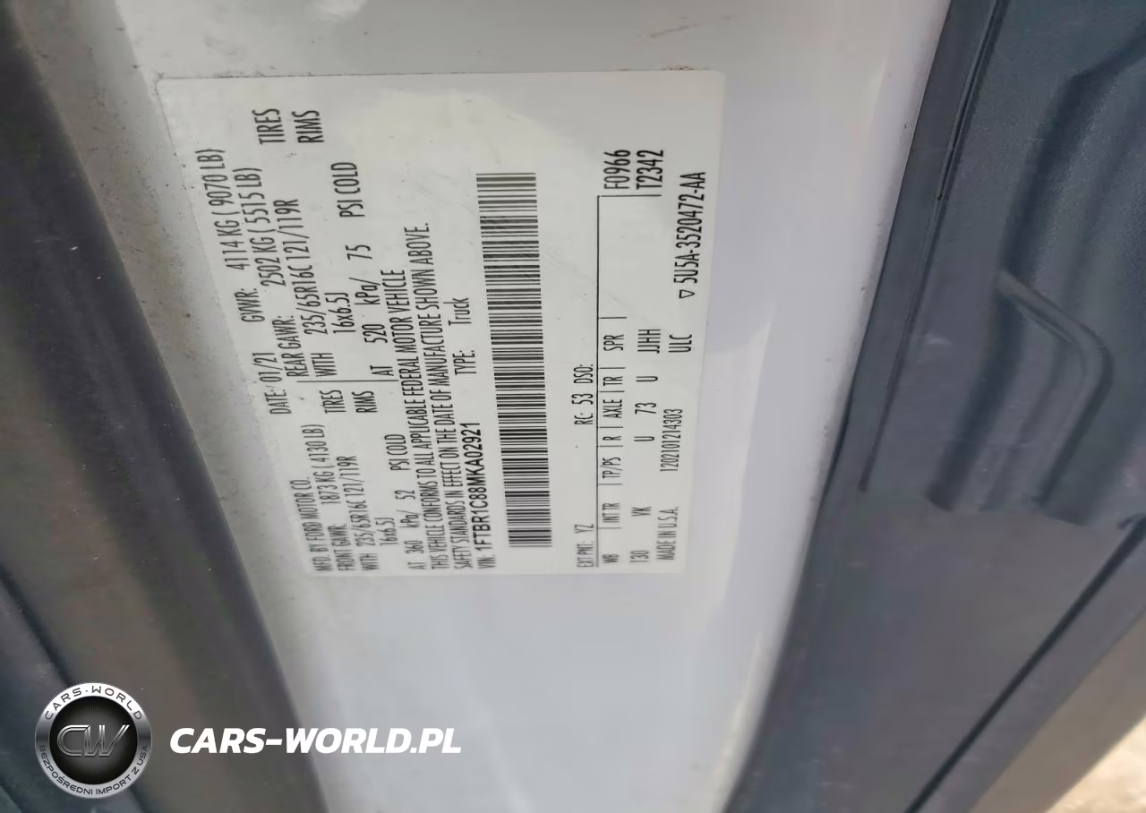 2021 Ford Transit T-250 VIN:1FTBR1C88MKA02921 - 13