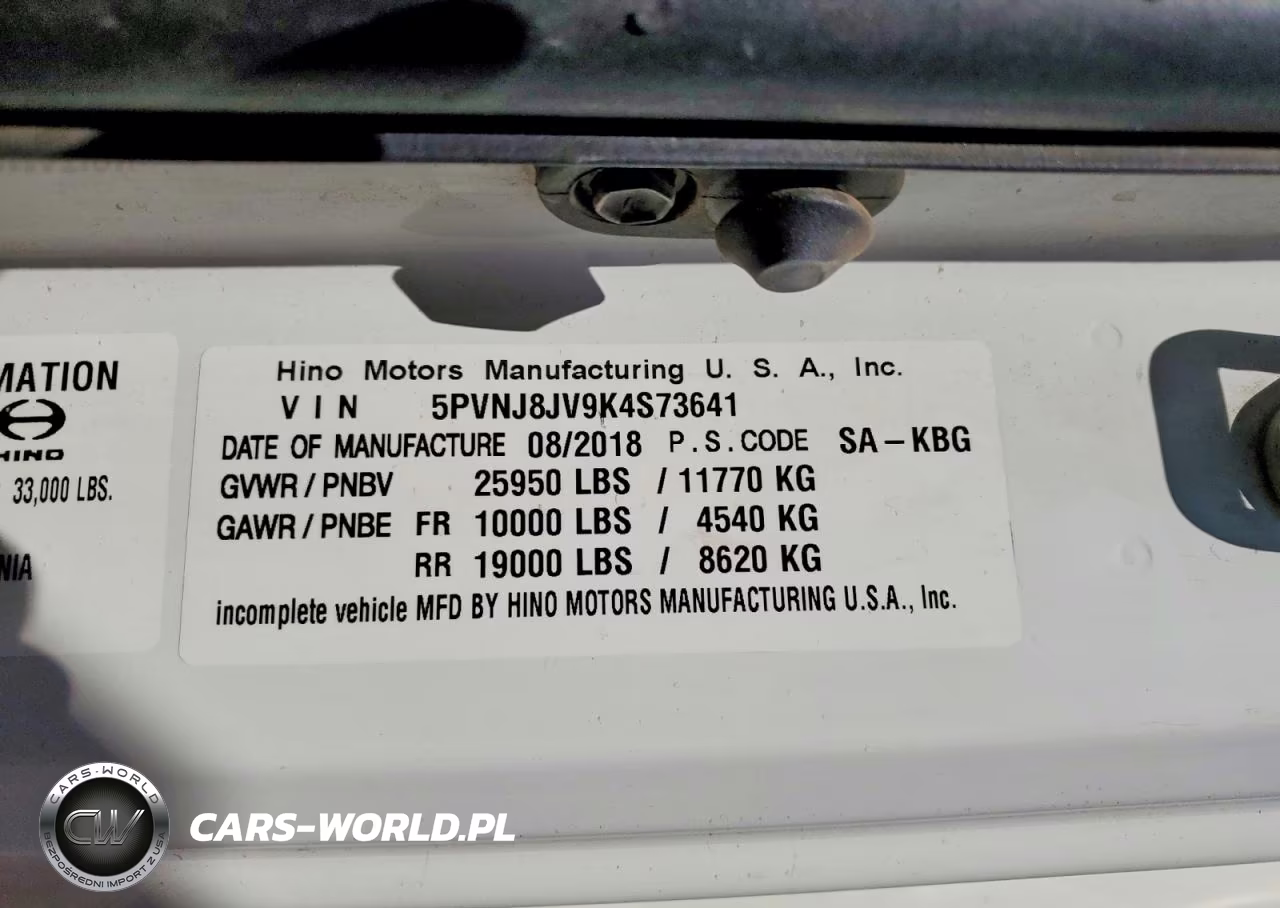 2019 Hino 268 Box Truck VIN:5PVNJ8JV9K4S73641 - 11