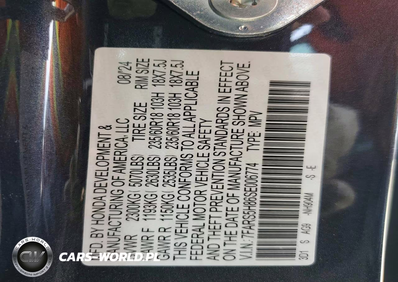 2025 Honda Cr-V Sport-L VIN:7FARS5H86SE006774 - 13