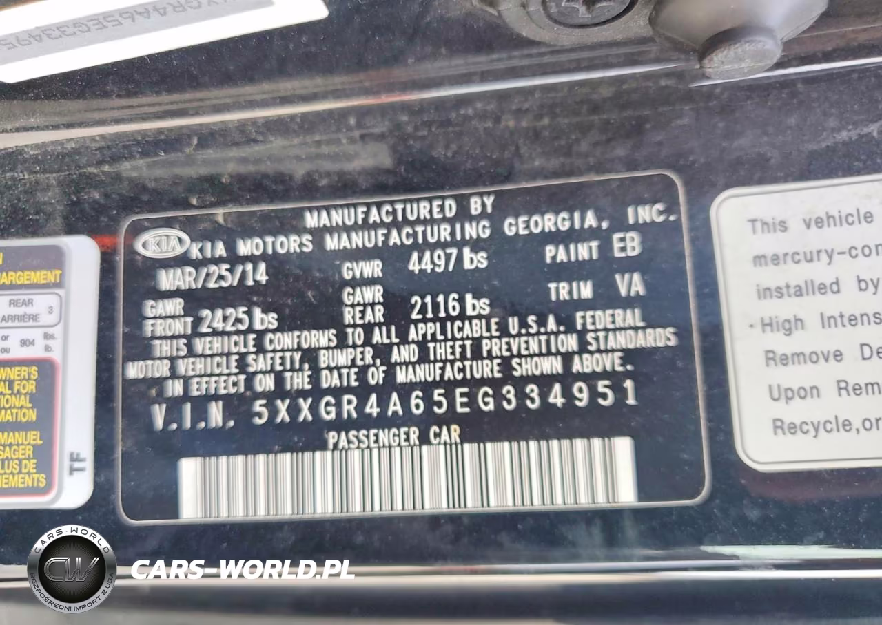 2014 Kia Optima Sx VIN:5XXGR4A65EG334951 - 12