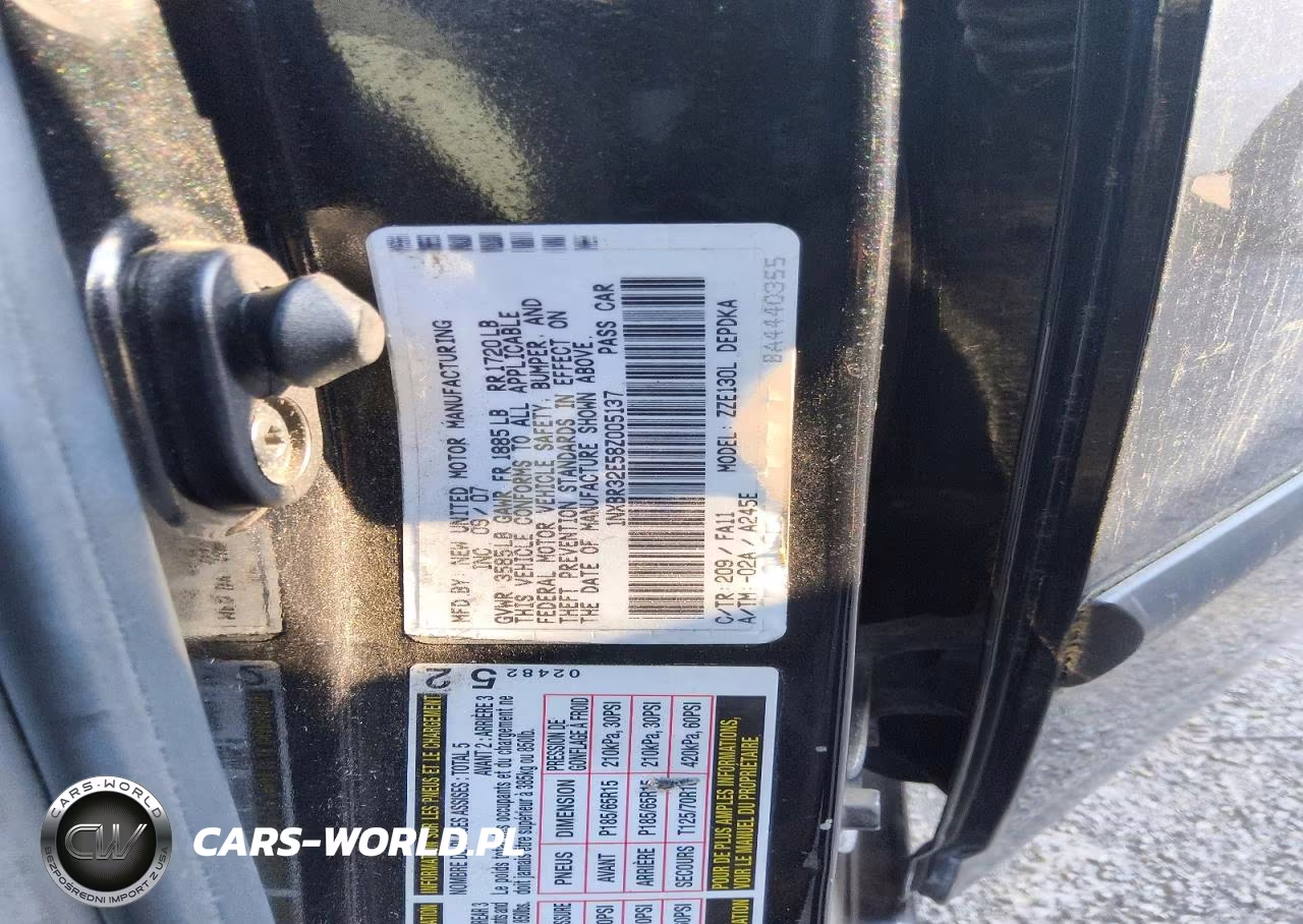 2008 Toyota Corolla Ce VIN:1NXBR32E58Z005137 - 12