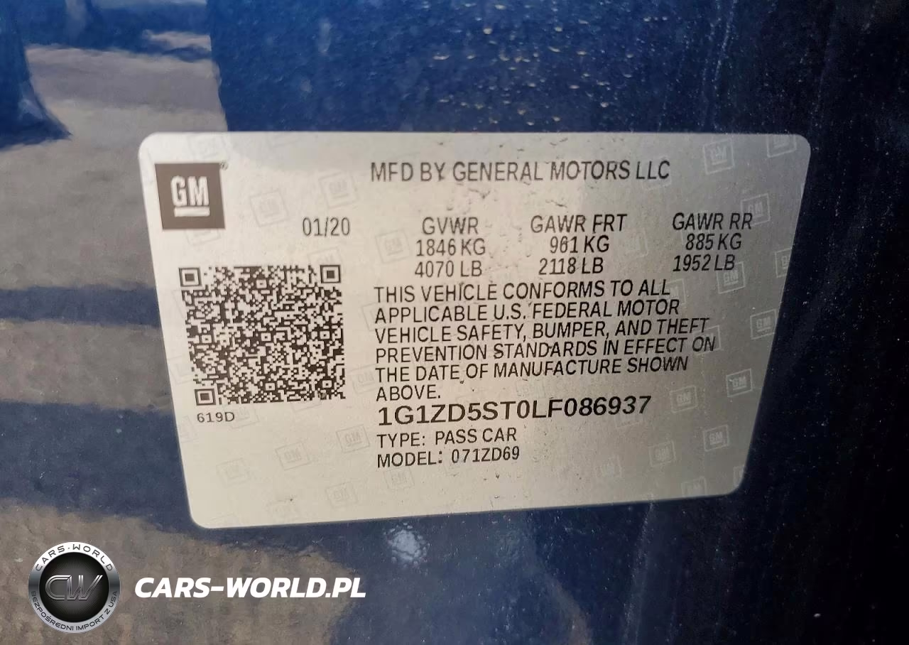 2020 Chevrolet Malibu Lt VIN:1G1ZD5ST0LF086937 - 12
