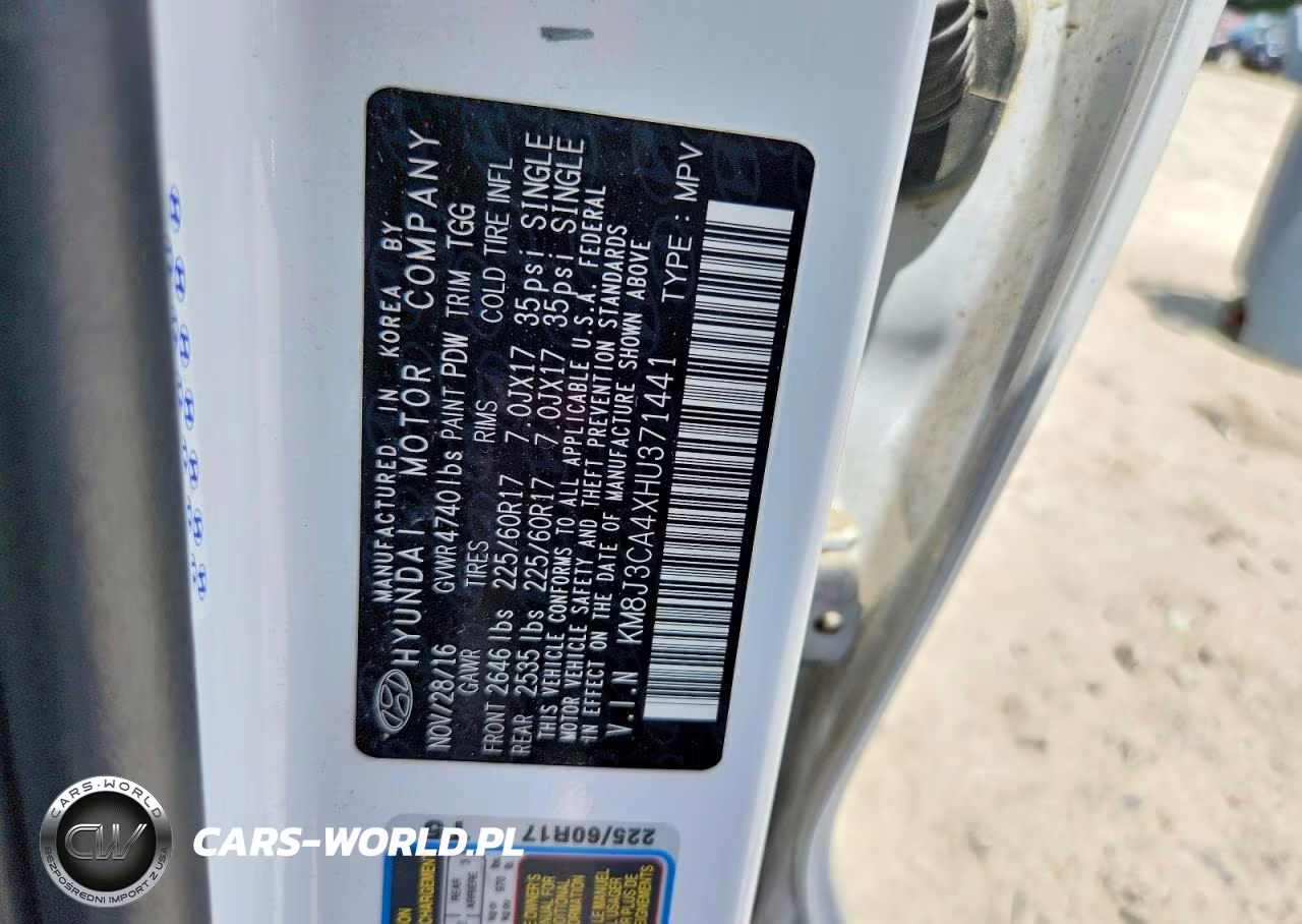 2017 Hyundai Tucson Se VIN:KM8J3CA4XHU371441 - 13