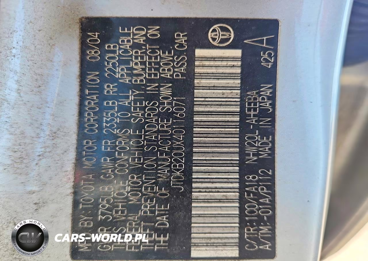2004 Toyota Prius Base VIN:JTDKB20UX40116071 - 12