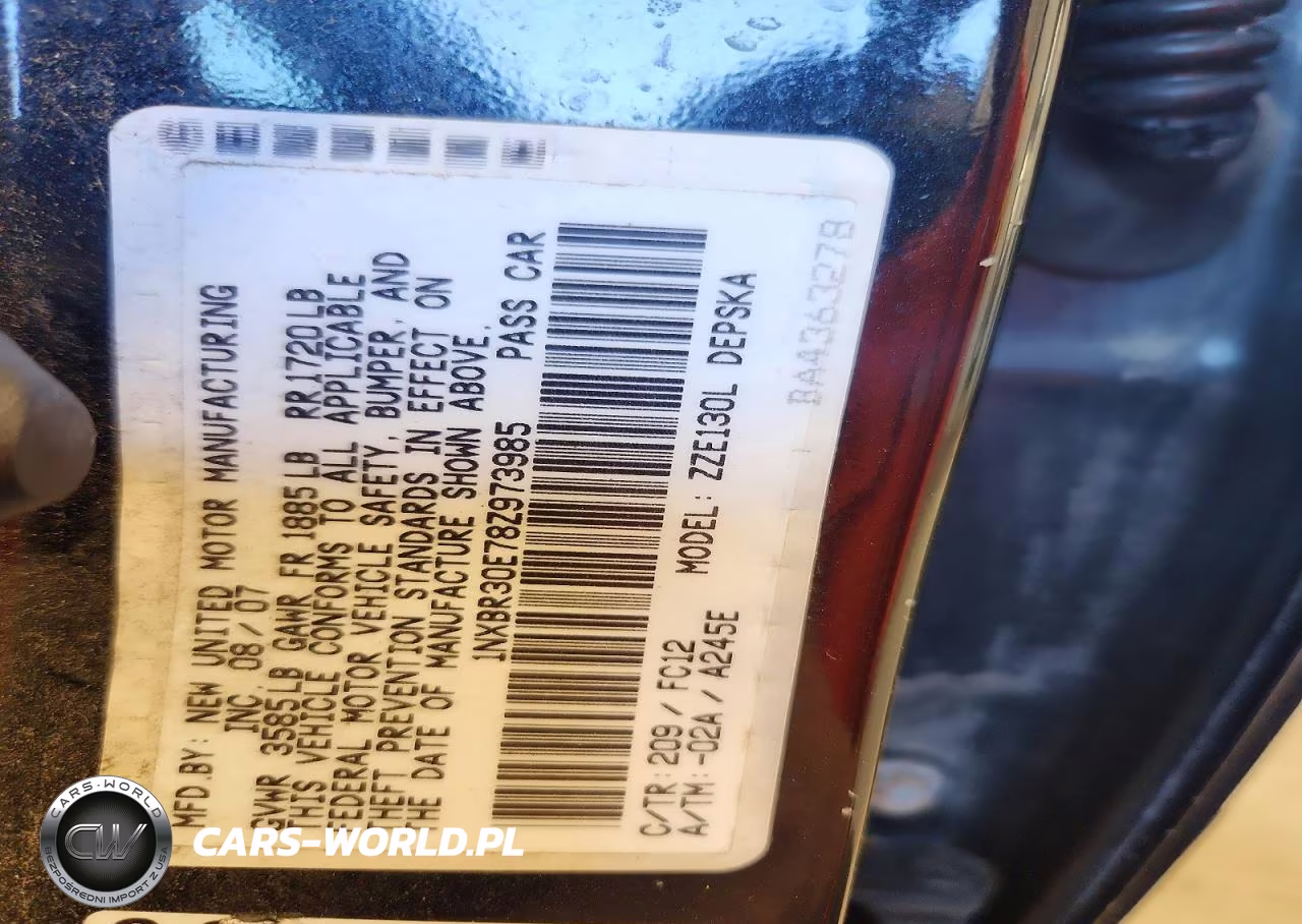 2008 Toyota Corolla S VIN:1NXBR30E78Z973985 - 12