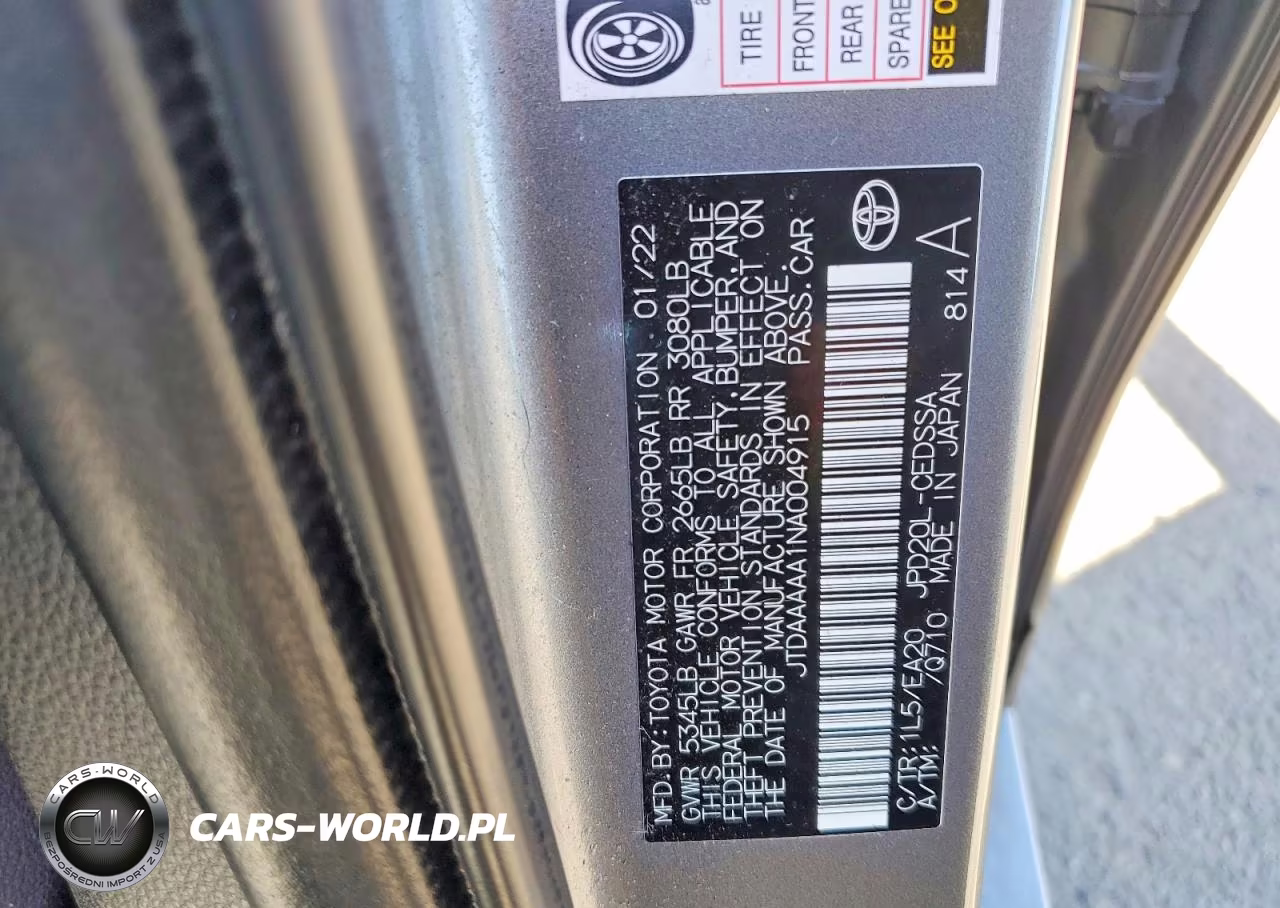 2022 Toyota Mirai Xle VIN:JTDAAAAA1NA004915 - 12