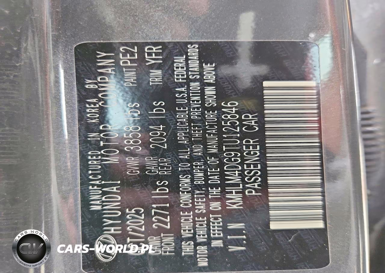 2026 Hyundai Elantra Sel Sport VIN:KMHLM4DG9TU125846 - 13
