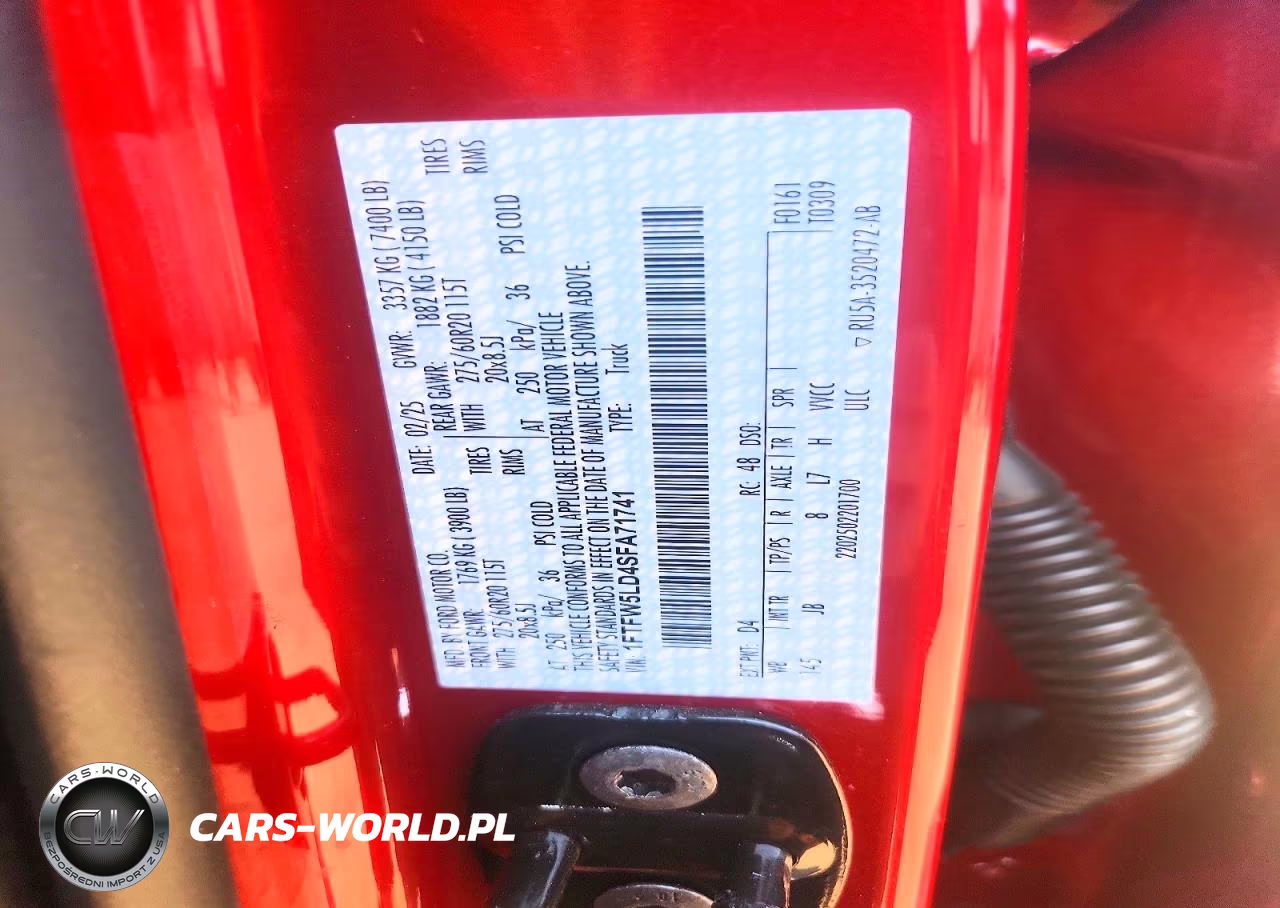 2025 Ford F150 Lariat VIN:1FTFW5LD4SFA71741 - 12