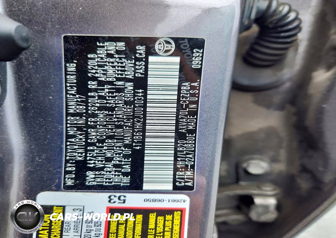 2018 Toyota Camry Xse VIN:4T1B61HK2JU010344 - 12