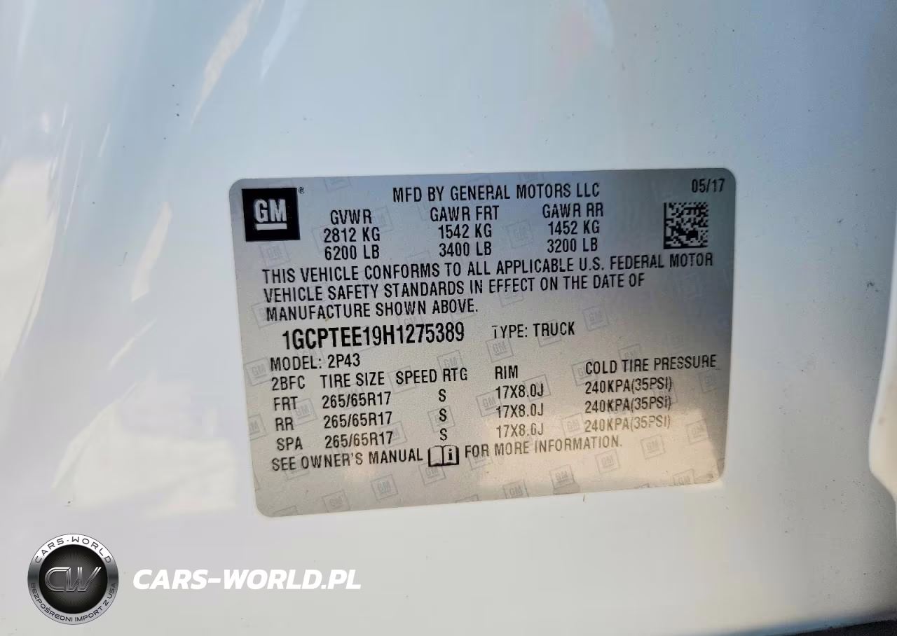 2017 Chevrolet Colorado Zr2 VIN:1GCPTEE19H1275389 - 12