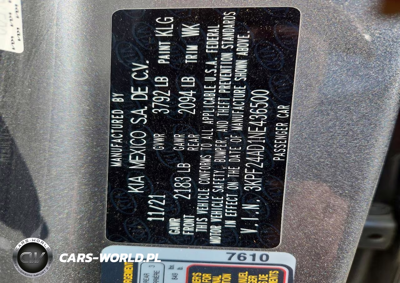 2022 Kia Forte Lxs VIN:3KPF24AD1NE436500 - 13