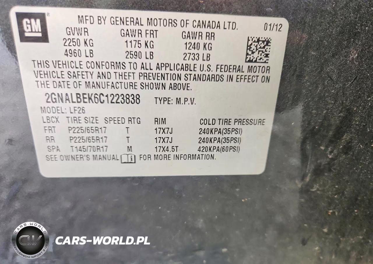 2012 Chevrolet Equinox Ls VIN:2GNALBEK6C1223838 - 13