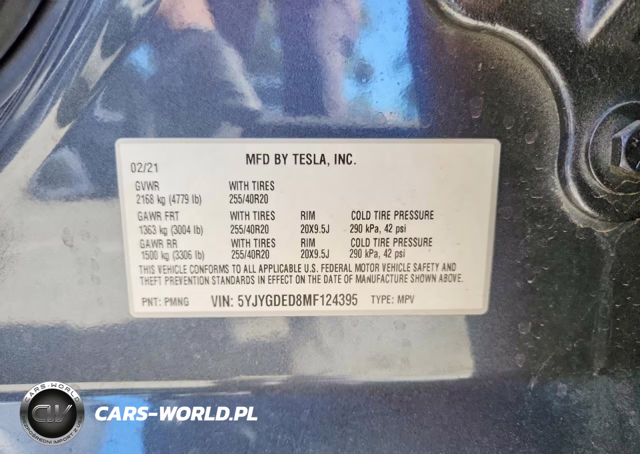 2021 Tesla Model Y VIN:5YJYGDED8MF124395 - 13