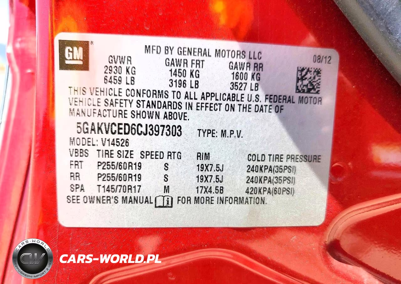 2012 Buick Enclave VIN:5GAKVCED6CJ397303 - 13