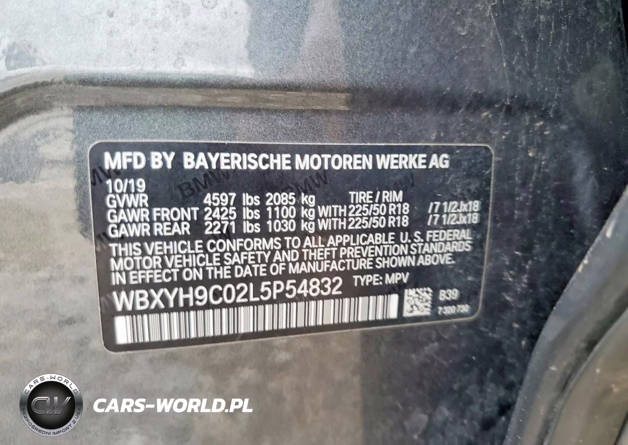 2020 BMW X2 Sdrive28I VIN:WBXYH9C02L5P54832 - 13