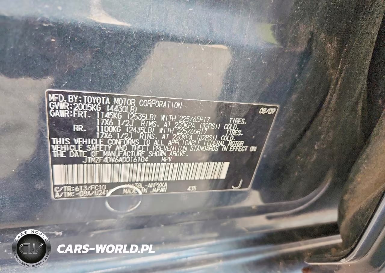 2010 Toyota Rav4 Base VIN:JTMZF4DV6AD016104 - 13