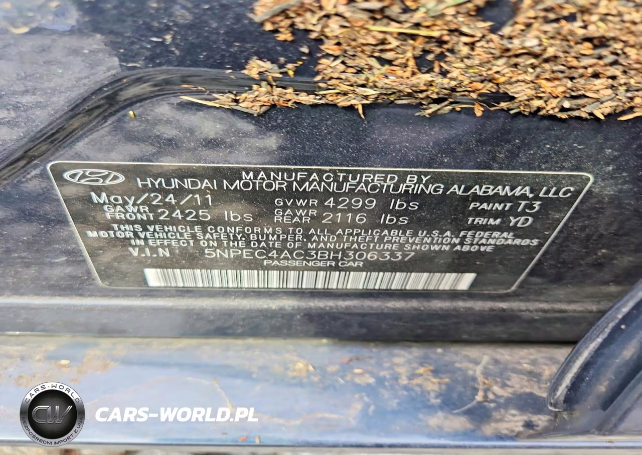 2011 Hyundai Sonata VIN:5NPEC4AC3BH306337 - 12