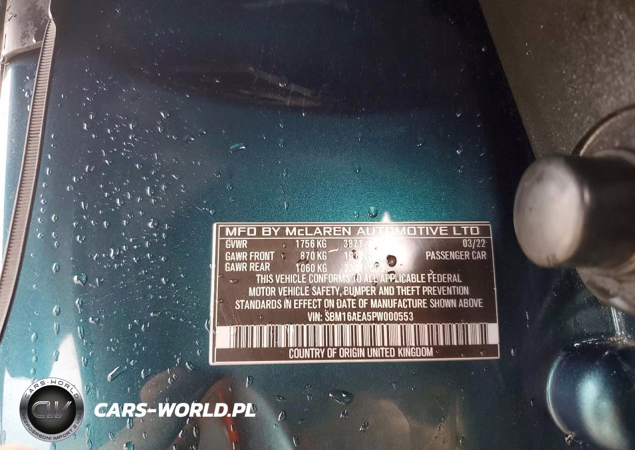 2023 Mclaren Automotive Artura VIN:SBM16AEA5PW000553 - 13