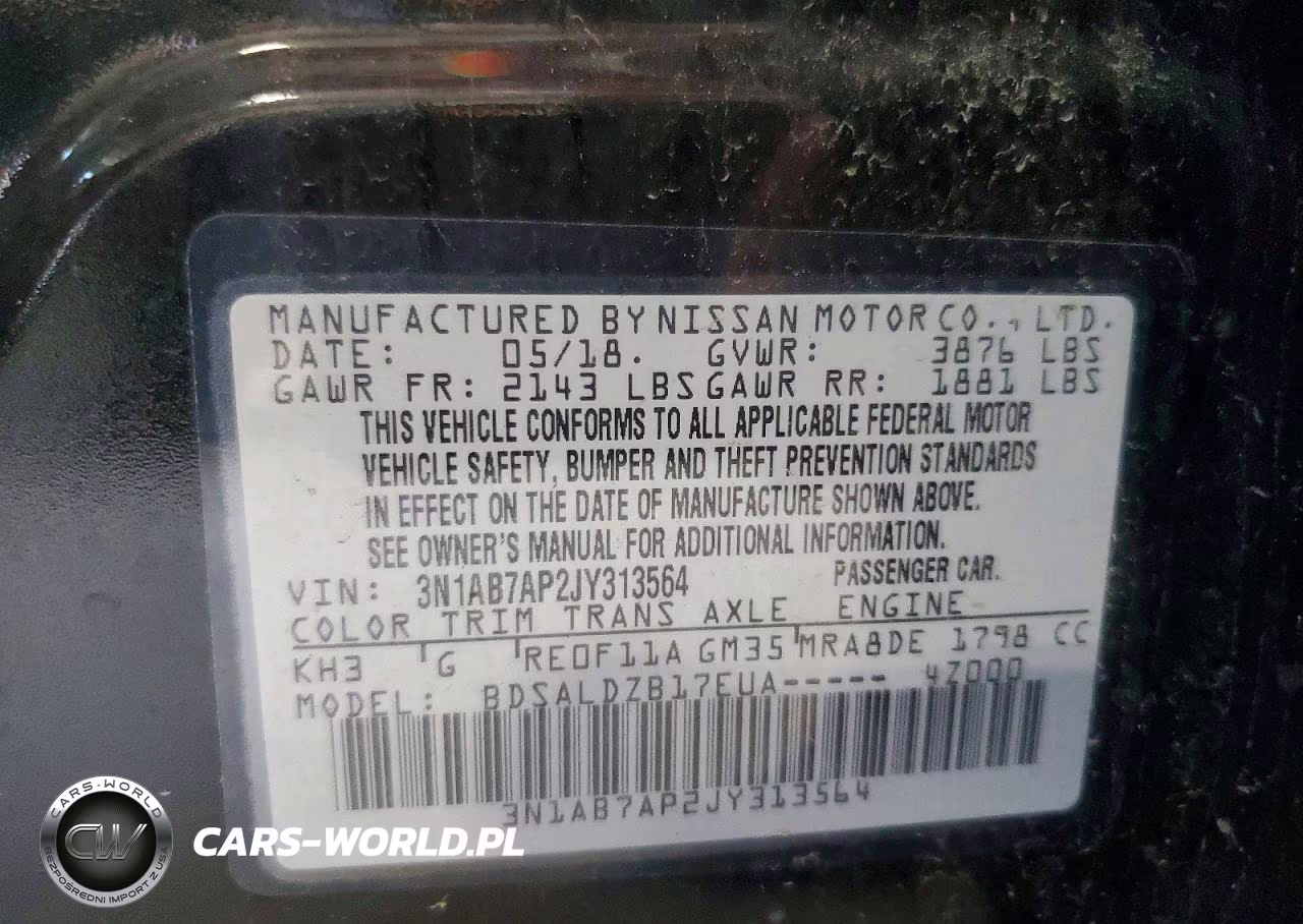 2018 Nissan Sentra Sv VIN:3N1AB7AP2JY313564 - 12