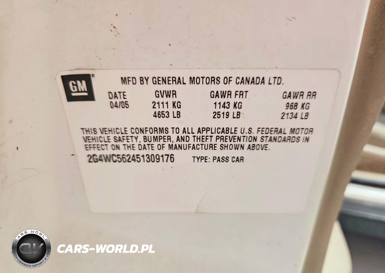 2005 Buick Lacrosse Cx VIN:2G4WC562451309176 - 12