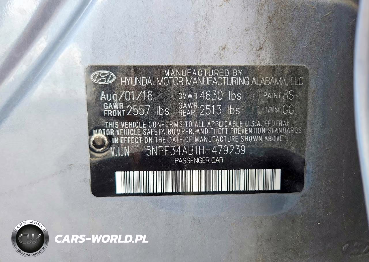 2017 Hyundai Sonata Limited 2.0T VIN:5NPE34AB1HH479239 - 13