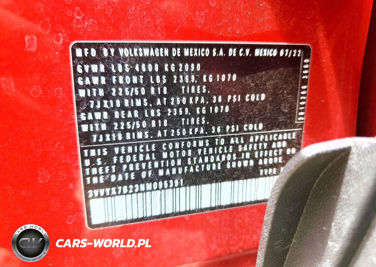 2022 Volkswagen Taos Se VIN:3VVYX7B23NM095391 - 13