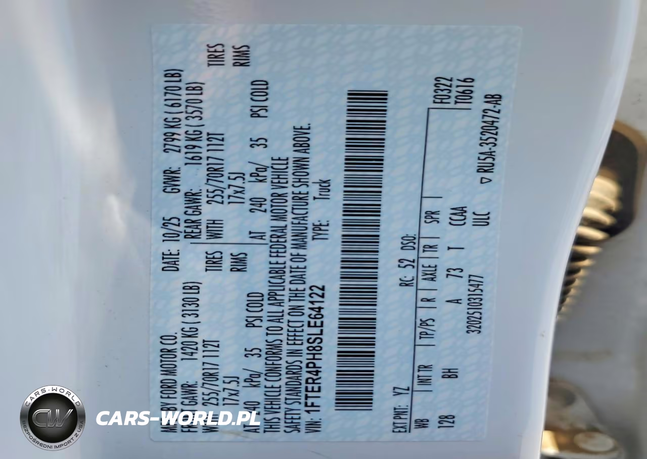 2025 Ford Ranger Xl VIN:1FTER4PH8SLE64122 - 13