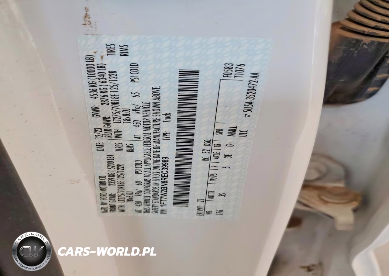 2024 Ford F250 Super Duty VIN:1FT7W2BN8REC39989 - 12