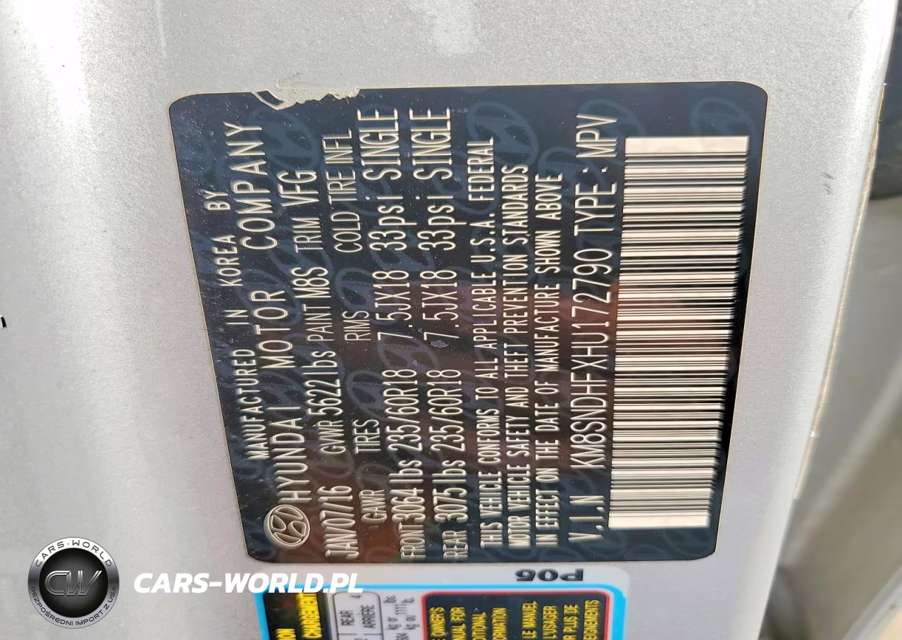 2017 Hyundai Santa Fe Limited VIN:KM8SNDHFXHU172790 - 12