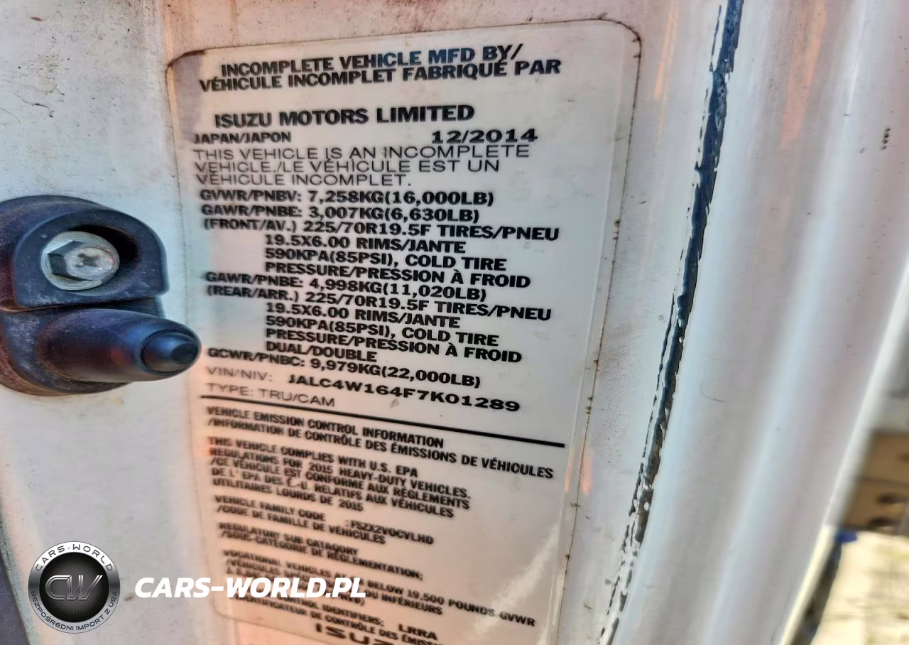 2015 Isuzu Npr Xd Refrigerated Box Truck VIN:JALC4W164F7K01289 - 13