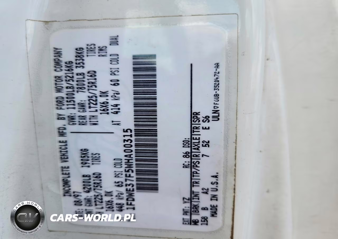 1998 Ford E350 Box Truck VIN:1FDWE37F5WHA00315 - 12
