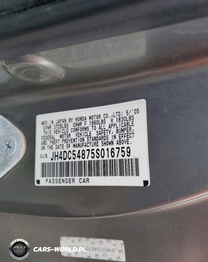 2005 Acura Rsx VIN:JH4DC54875S016759 - 12