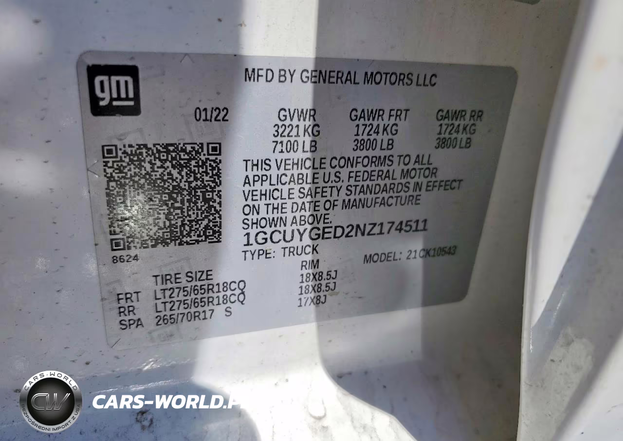 2022 Chevrolet Silverado Ltd K1500 Ltz VIN:1GCUYGED2NZ174511 - 12