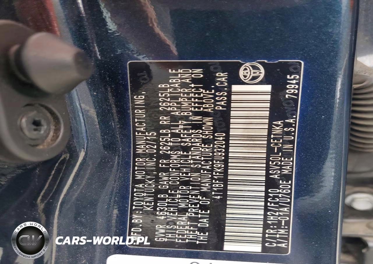 2015 Toyota Camry Le VIN:4T1BF1FK9FU932040 - 13