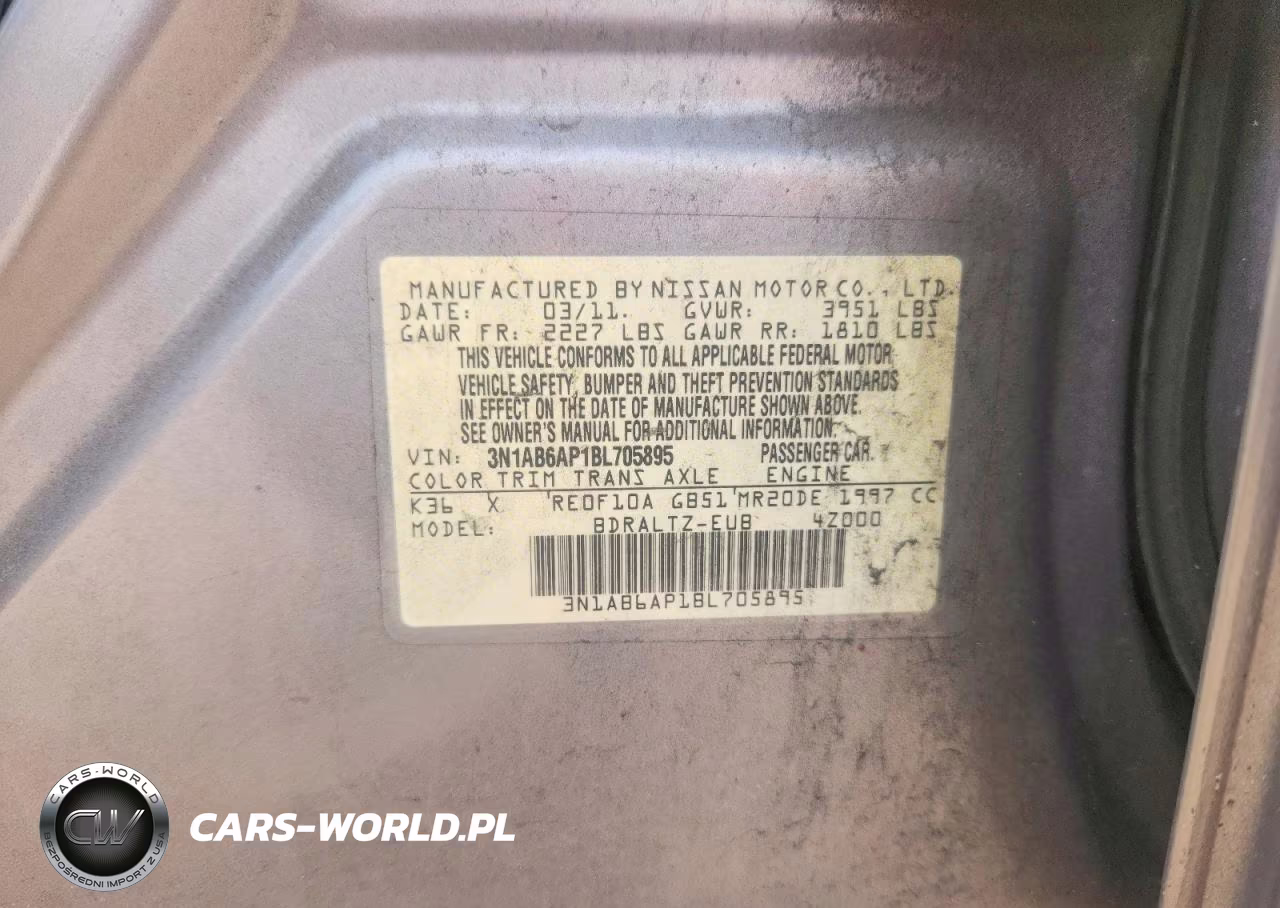 2011 Nissan Sentra 2.0 VIN:3N1AB6AP1BL705895 - 12
