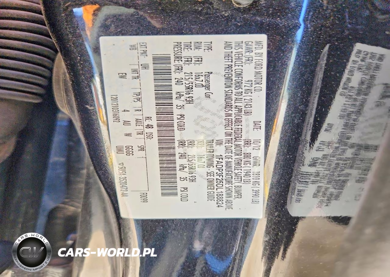 2013 Ford Focus Se VIN:1FADP3F25DL188824 - 13