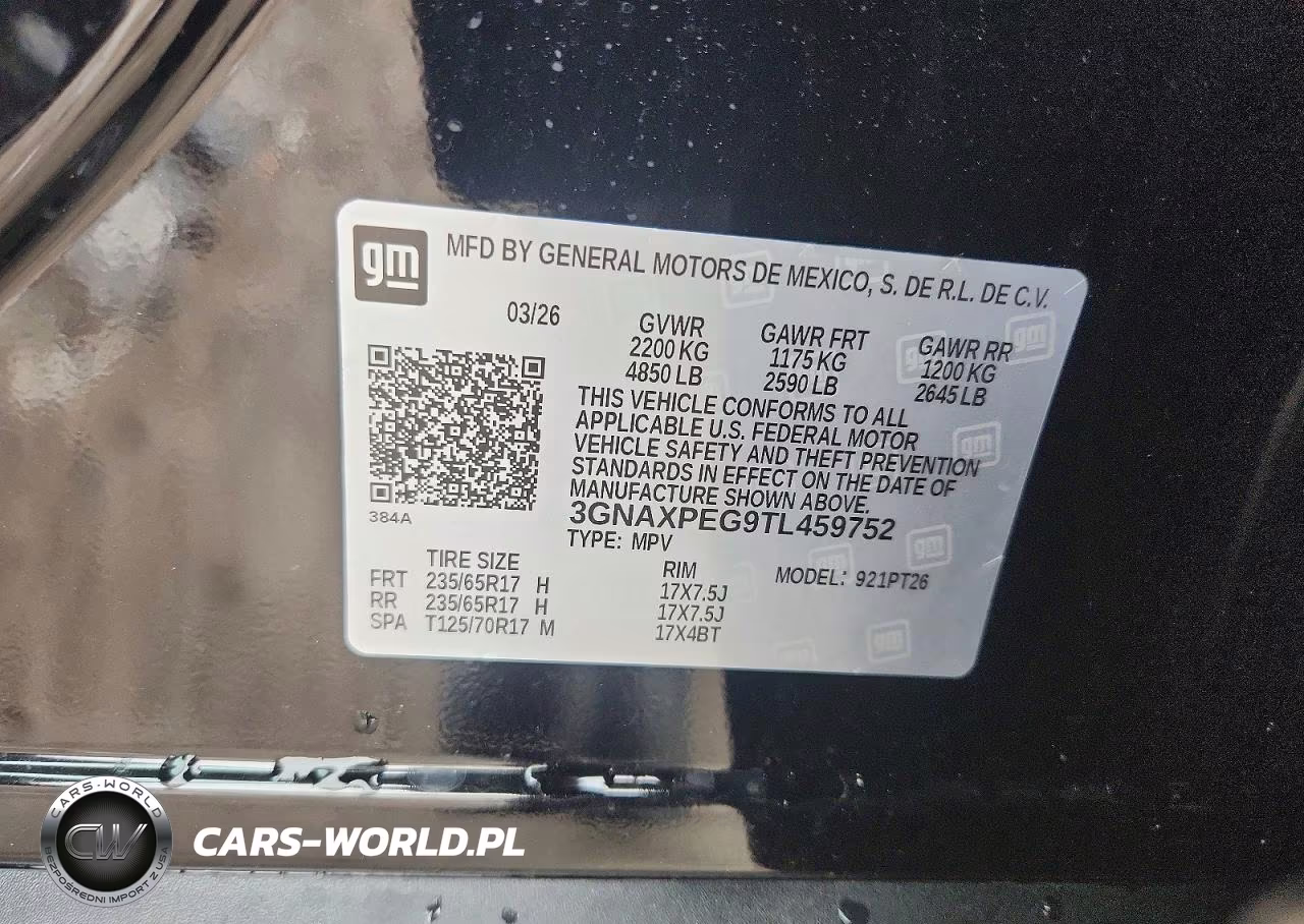 2026 Chevrolet Equinox Lt VIN:3GNAXPEG9TL459752 - 14