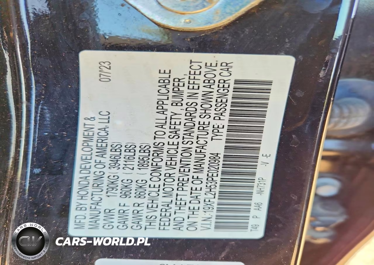 2023 Honda Civic Lx VIN:19XFL2H53PE020984 - 13