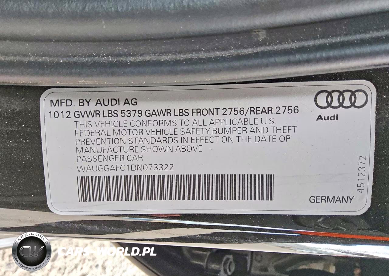 2013 Audi A6 Premium Plus VIN:WAUGGAFC1DN073322 - 13