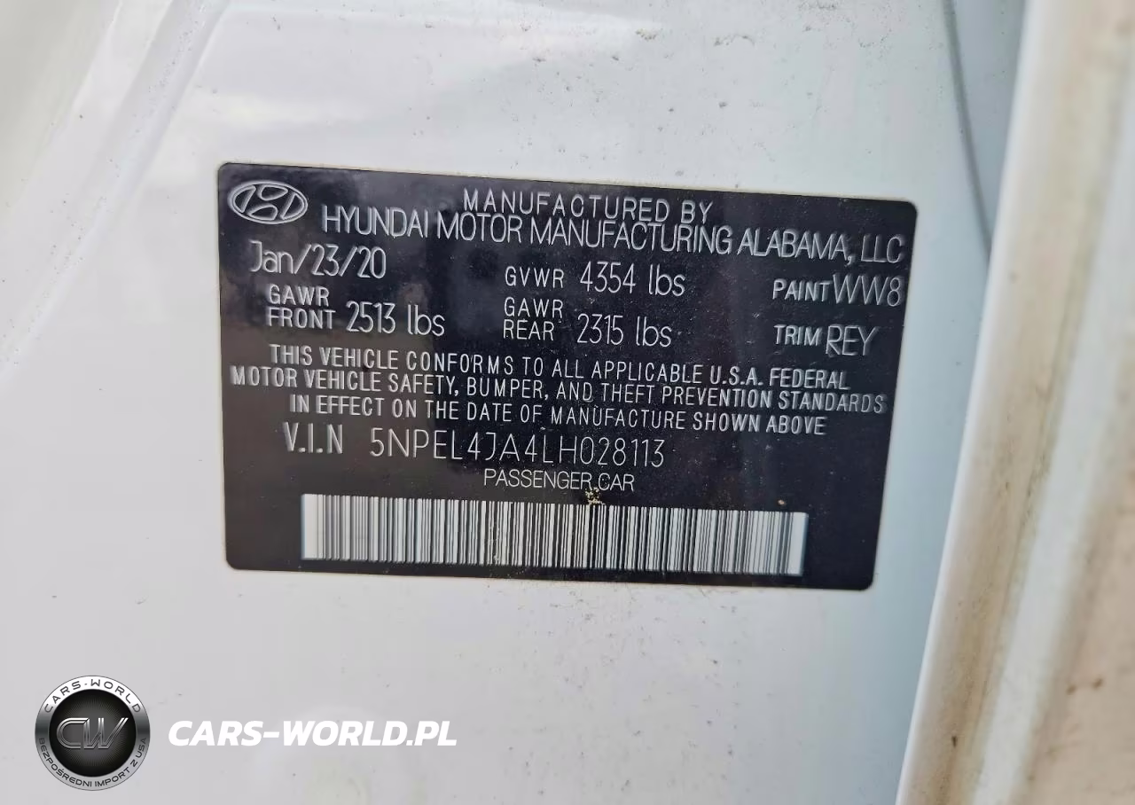 2020 Hyundai Sonata Sel VIN:5NPEL4JA4LH028113 - 13