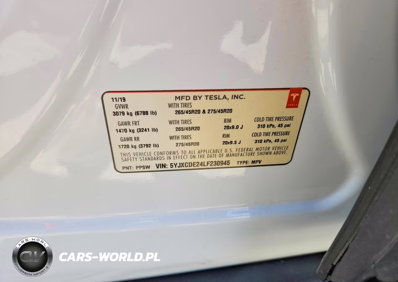 2020 Tesla Model X VIN:5YJXCDE24LF230945 - 12