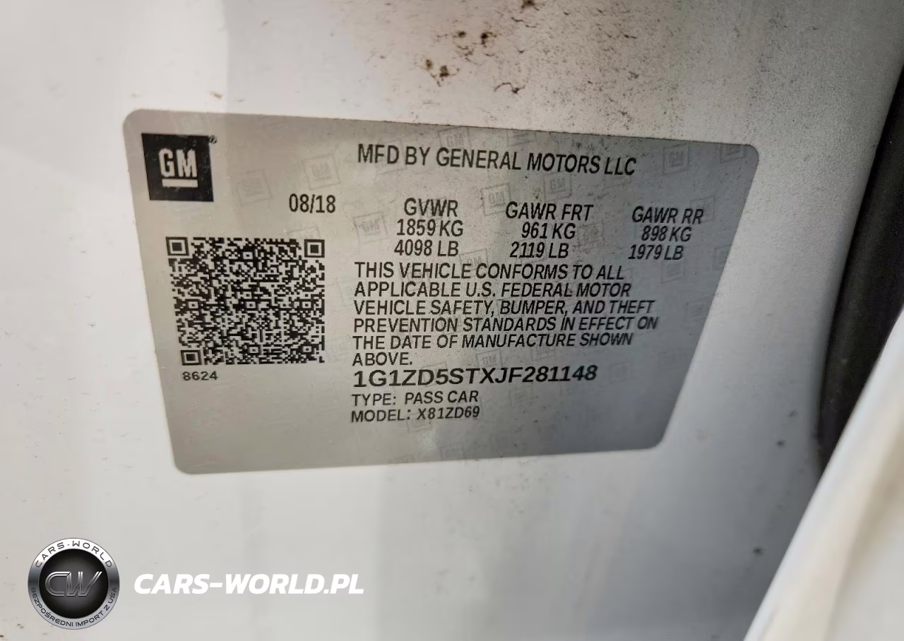2018 Chevrolet Malibu Lt VIN:1G1ZD5STXJF281148 - 12