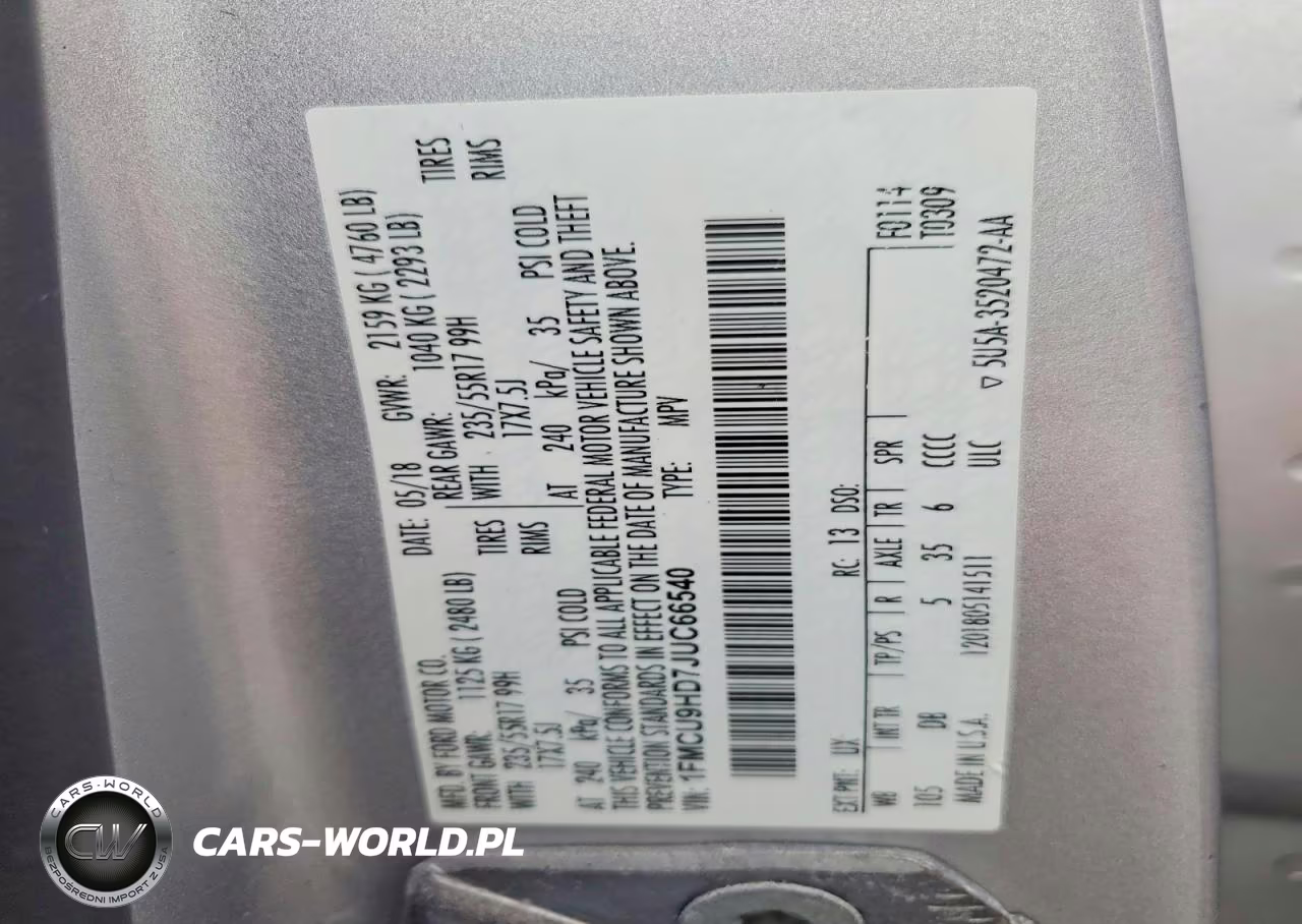 2018 Ford Escape Sel VIN:1FMCU9HD7JUC66540 - 13
