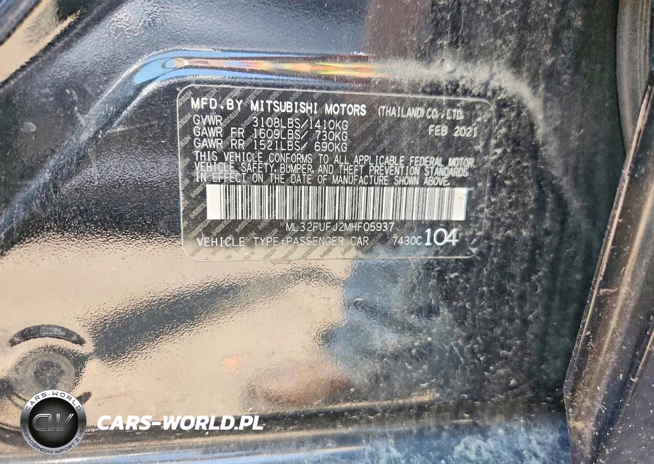 2021 Mitsubishi Mirage G4 Es VIN:ML32FUFJ2MHF05937 - 12