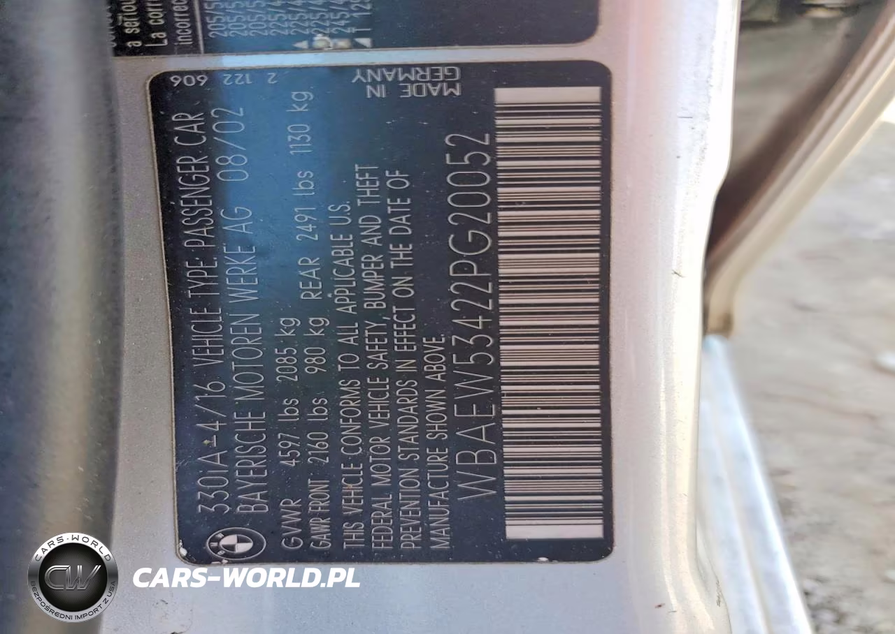 2002 BMW 330 Xi VIN:WBAEW53422PG20052 - 12
