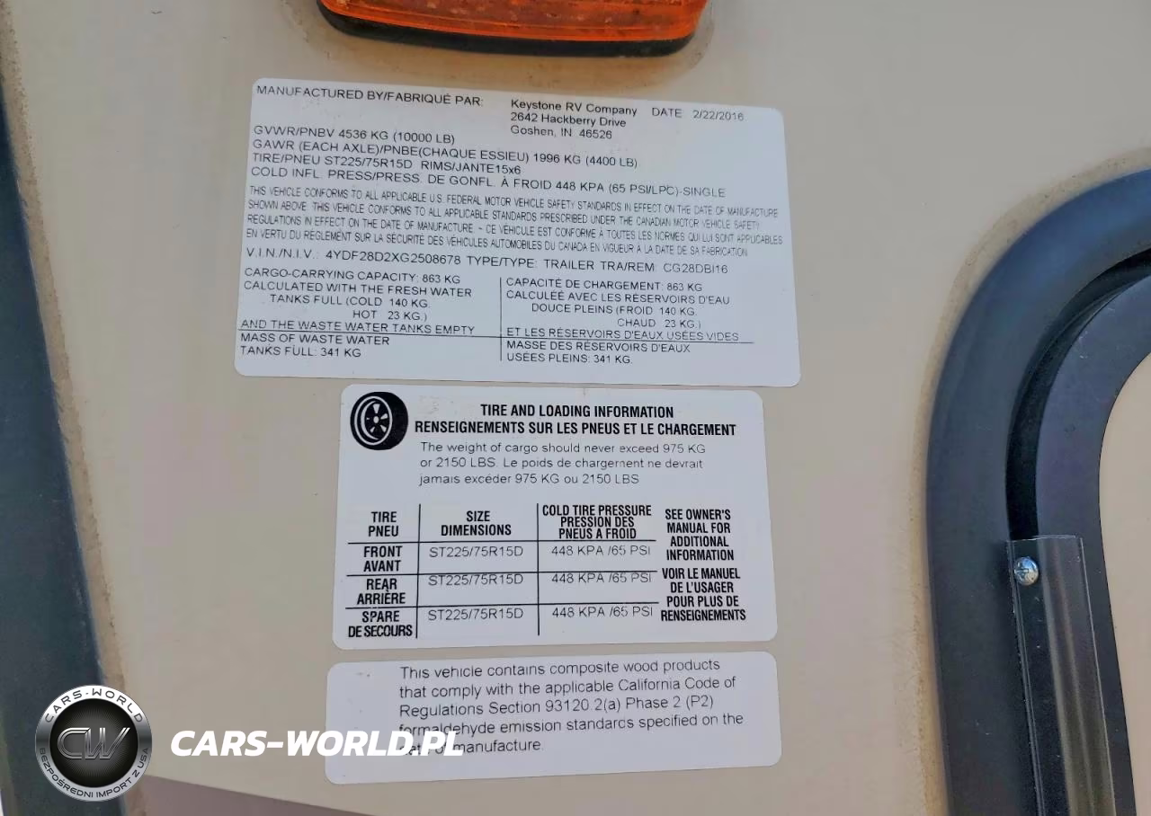 2016 Other Keystone C VIN:4YDF28D2XG2508678 - 10