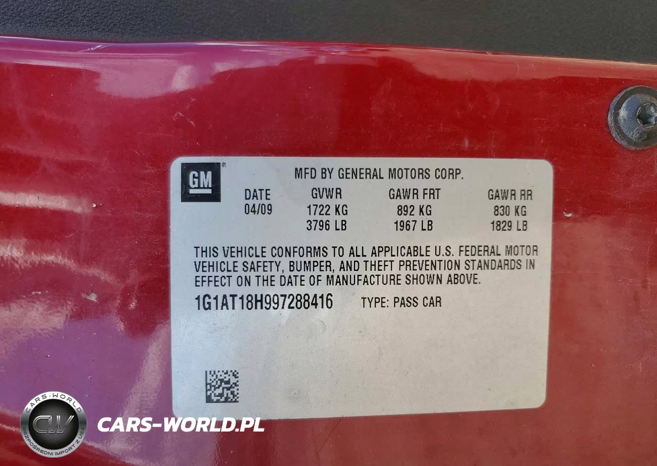 2009 Chevrolet Cobalt Lt VIN:1G1AT18H997288416 - 12