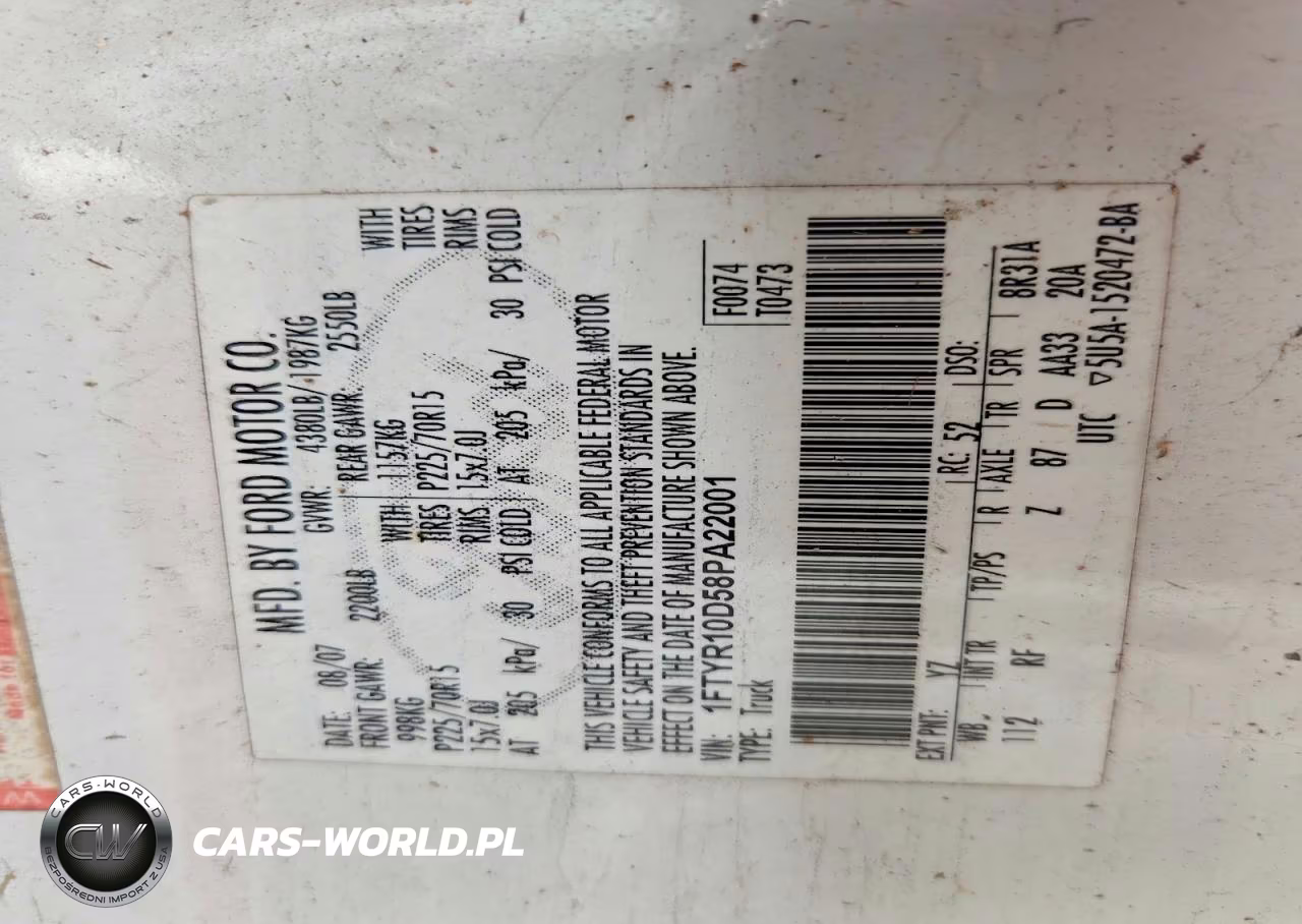 2008 Ford Ranger VIN:1FTYR10D58PA22001 - 12